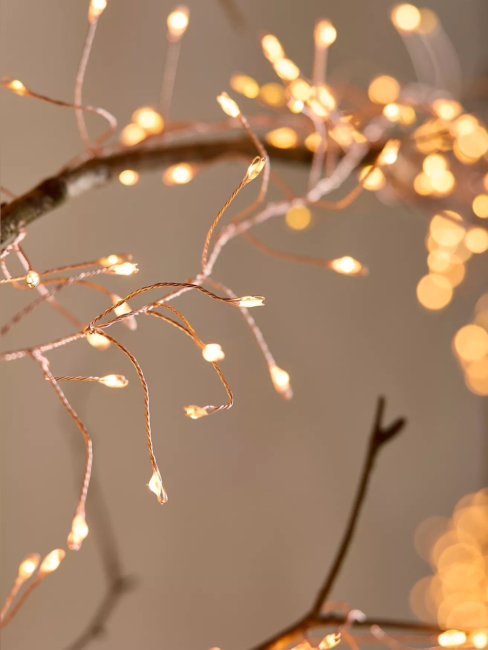 NWOT Anthropologie Stargazer Tendril Vine Lights 40 ft Rose Gold - Picture 3 of 8